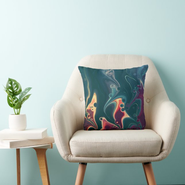 Molten Waves in Midnight Motion Cushion (Chair)
