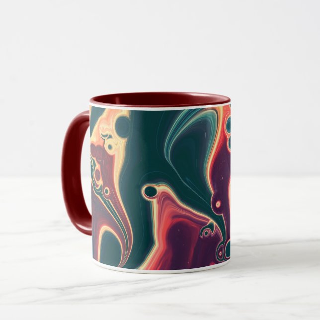 Molten Waves in Midnight Motion Mug (Front Left)