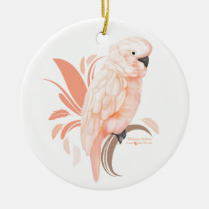 Moluccan Cockatoo Ceramic Ornament