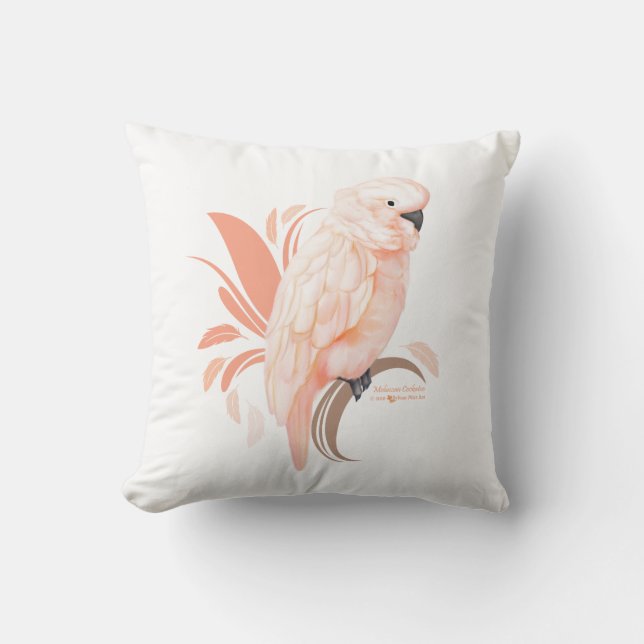 Moluccan Cockatoo Cushion (Front)