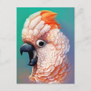 Moluccan Cockatoo realistic painting Postcard