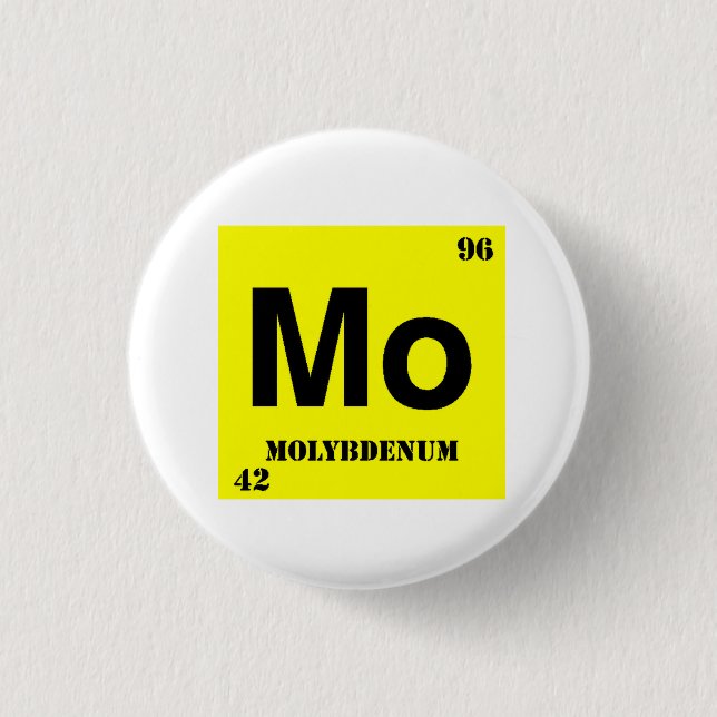 Molybdenum 3 Cm Round Badge (Front)