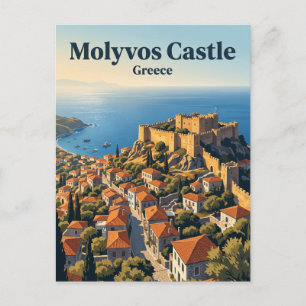 Molyvos Castle Greece Postcard