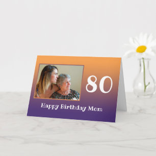 Mom 80th Birthday 80 Years Old Text Photo Template