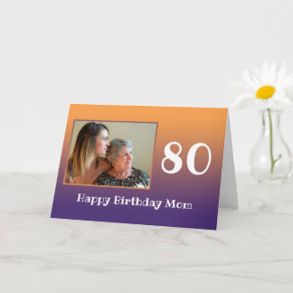 Mom 80th Birthday 80 Years Old Text Photo Template