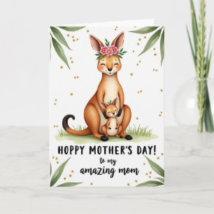 Mom And Baby Animal Love Card