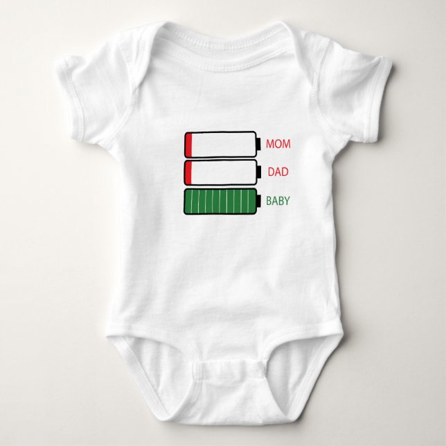 MoM and DaD Baby Bodysuit (Front)