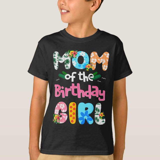 Mom And Dad Of The Birthday Girl Hawaii Family Par T-Shirt (Front)