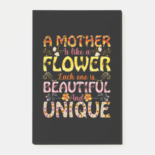 Mom Art A Mother Is Like A Flower Post-it Notes