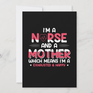 Mom Art A Nurse And A Mother Invitation