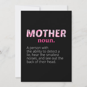 Mom Art Floral Mother Definition Holiday Card