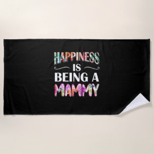 Mom Art Happiness Is Being A Mommy Beach Towel