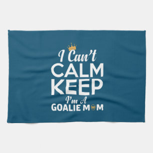 Mom Art I Am A Goalie Mom Tea Towel