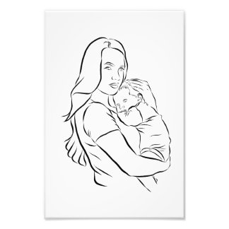 Mom & Baby 2 Drawing Poster Print From My Sims CC