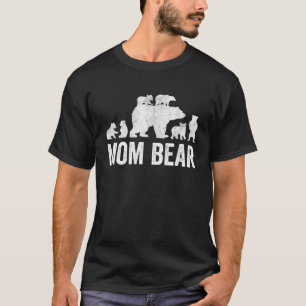 Mom Bear Mothers Day S, Funny Mother Six Cub Kids T-Shirt