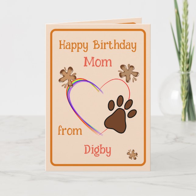 Mom Birthday from the Dog Card (Front)