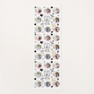 Mom Birthday Photo Collage Keepsake Typography Yoga Mat