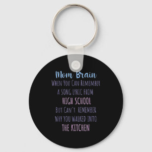 Mom Brain Funny Definition Quote Sarcasm Women Mot Key Ring