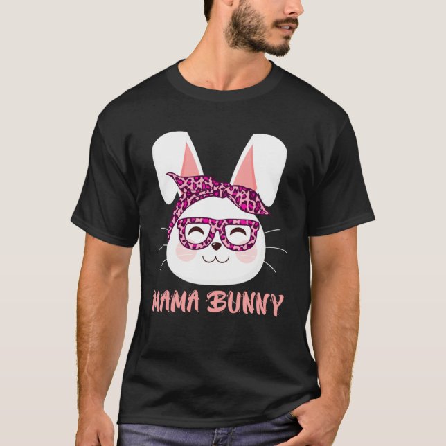 Mom Bunny face cool Easter Bunny Happy Easter Moth T-Shirt (Front)