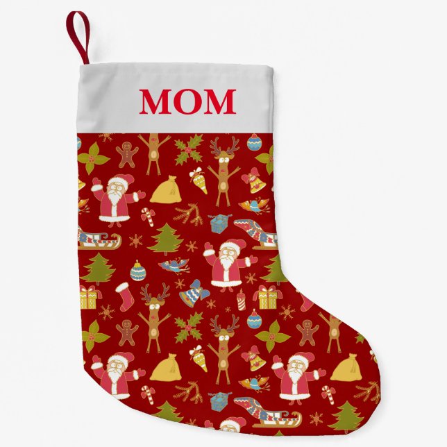 Mom Christmas Stocking - Personalized Stocking (Front)