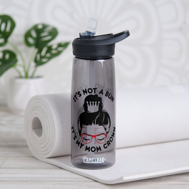 Mom Crown Water Bottle (Yoga (Rotated))