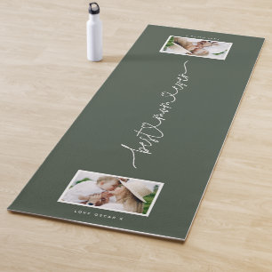 Mom cute modern script photo gift yoga mat