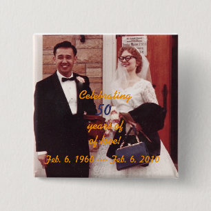 MOM & DAD 50th ANNIVERSARY BUTTON