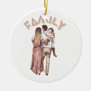 Mom, Dad And Daughter Ornament