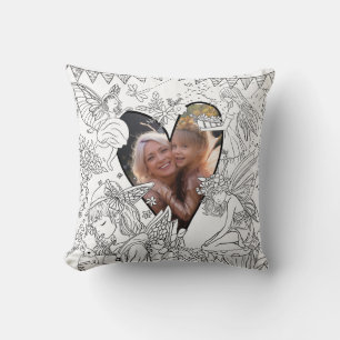 Mom Daughter  Fairy Color-in Photo Cushion