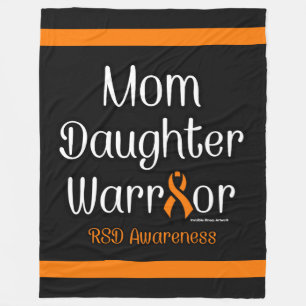 Mom Daughter Warrior...RSD Fleece Blanket