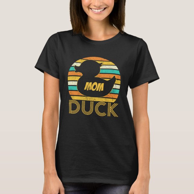 Mom Duck Rubber Duck Matching Family Cute T-Shirt (Front)