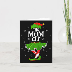 Mom Elf Christmas Family Girls Women Elf Squad Xma Card