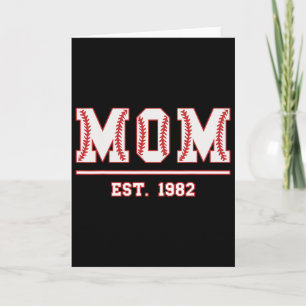 Mom Est. 1982 Funny Sports Year Established Mother Card