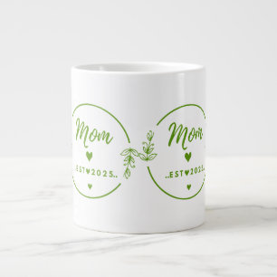 Mom Est . 2025 T-Shirt-New Mom Gift- Mother Shirt Large Coffee Mug