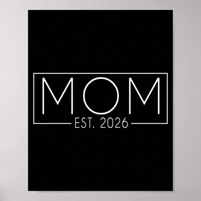 Mom Est. 2026 Expect Baby 2026, Father 2026 New Da Poster (Front)