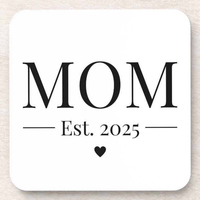 Mom Established 2025 Coaster (Front)