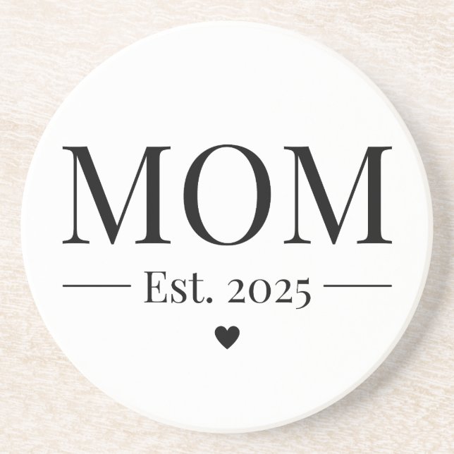 Mom Established 2025 Coaster (Front)