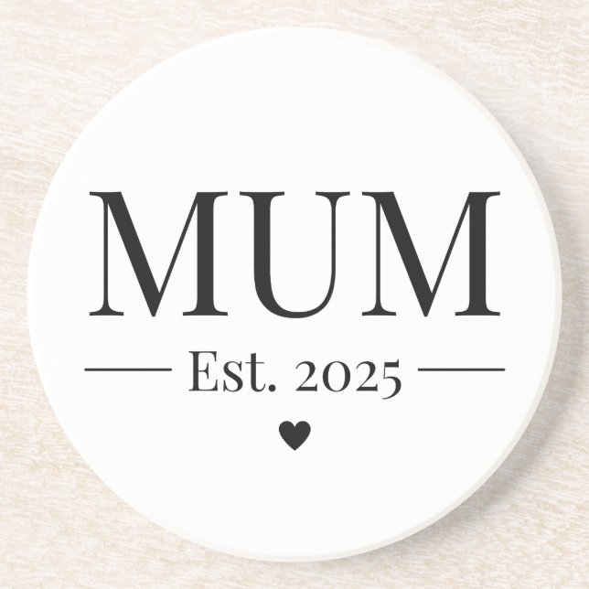 Mom Established 2025 Coaster (Front)