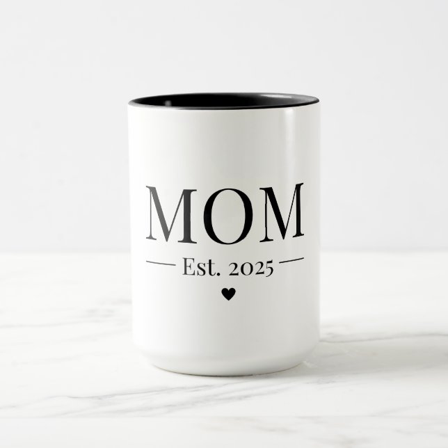 Mom Established 2025 Mug (Center)