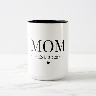 Mom Established 2026 Two-Tone Coffee Mug