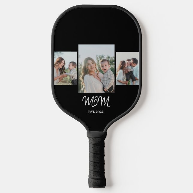 Mom Established, 3-Photo Pickleball Paddle (Front)