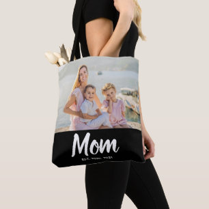Mom Established Date Mother's Day Photo Tote Bag