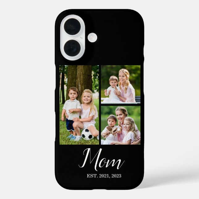 Mom Established Modern 3 Photo  Case-Mate iPhone Case (Back)