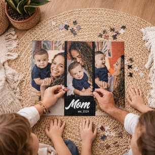 Mom Established Modern Black Photo Jigsaw Puzzle