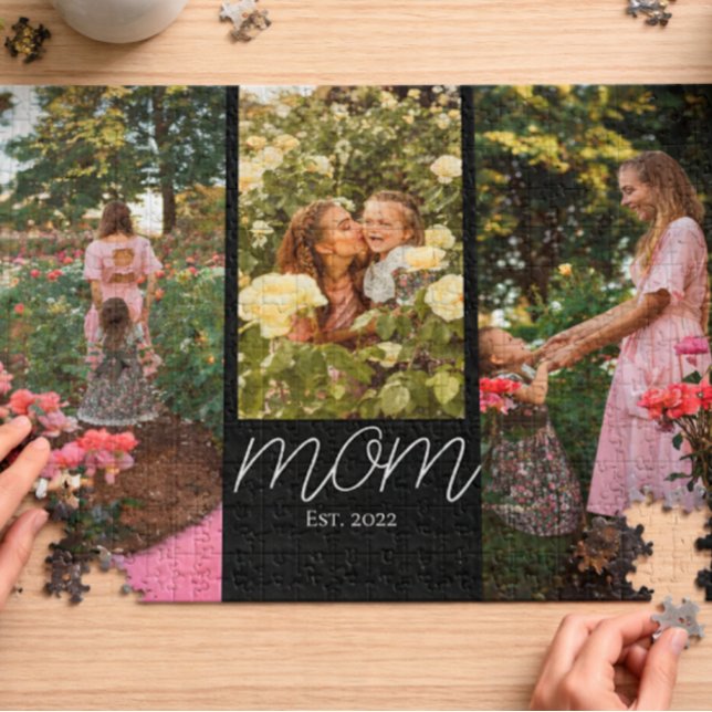 Mom Established Modern Script 3 Photo  Jigsaw Puzzle (Creator Uploaded)
