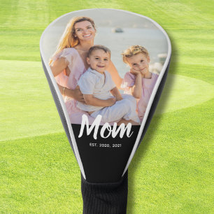 Mom Established Modern Script Photo Golf Head Cover