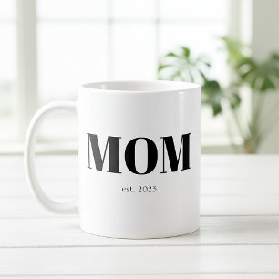 Mom Established New Mom Gift Coffee Mug