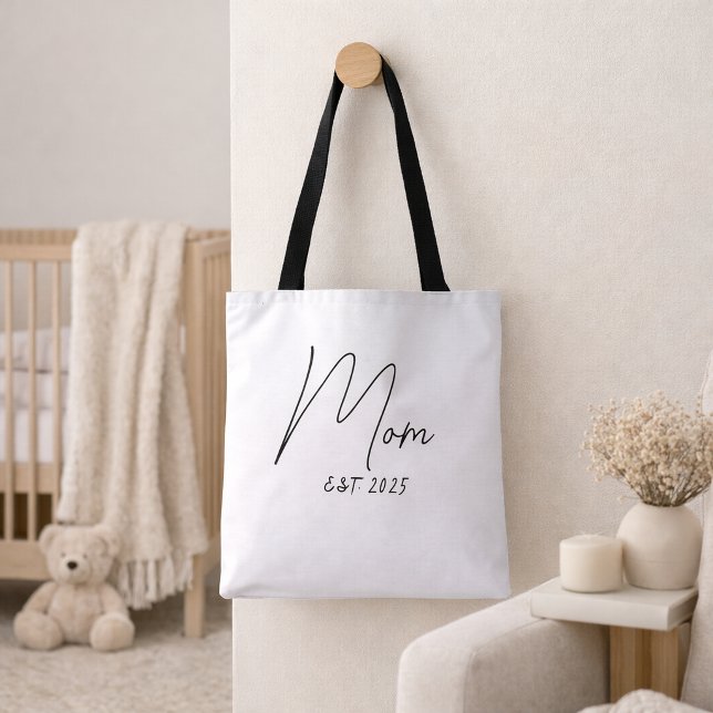 Mom Established New Mom Gift Tote Bag (Creator Uploaded)