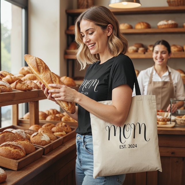 Mom Established New Mom Gift  Tote Bag (Creator Uploaded)