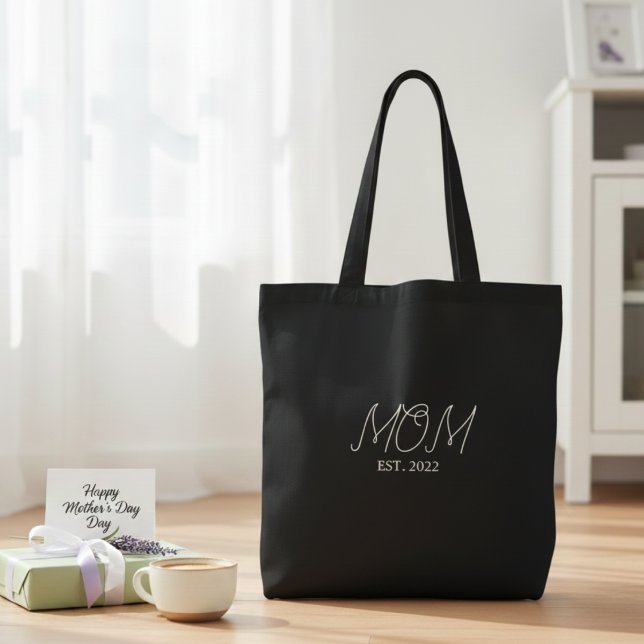 Mom Established New Mom Gift Tote Bag (Creator Uploaded)